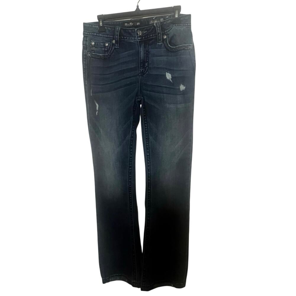 Miss Me Heaven Bootcut Jeans Women’s Size 29 Frayed Hem -Rhinestone Y2K Western